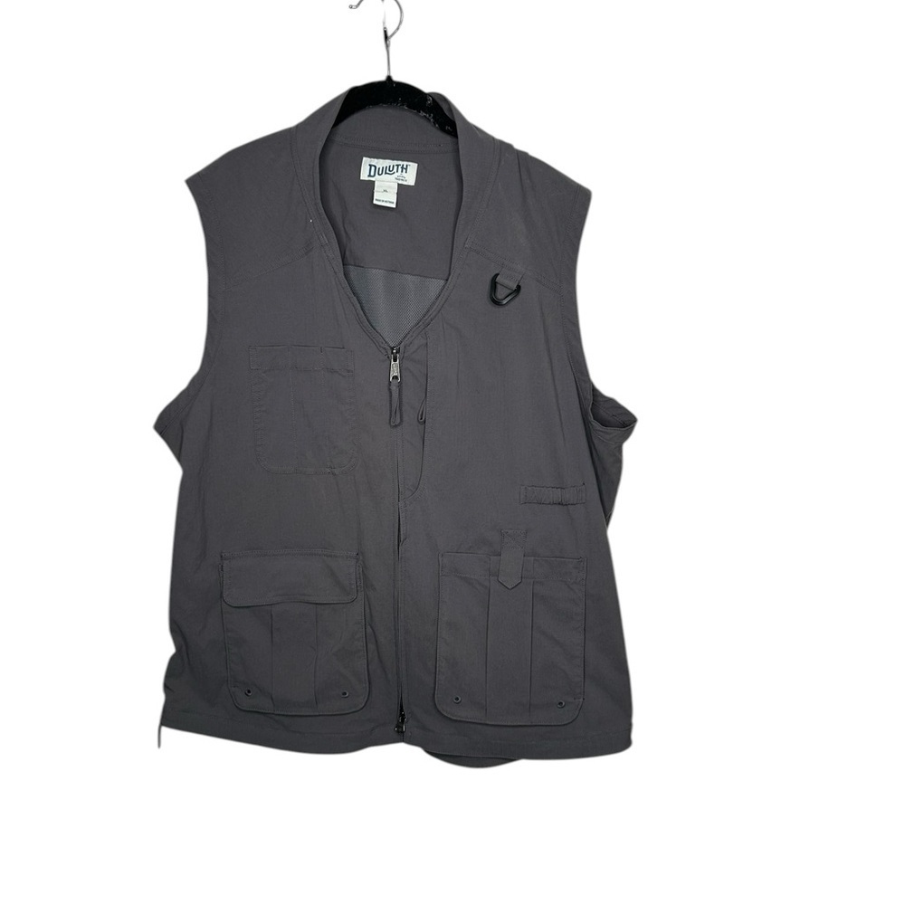 Duluth Trading Co Dark Gray Utility Vest XL